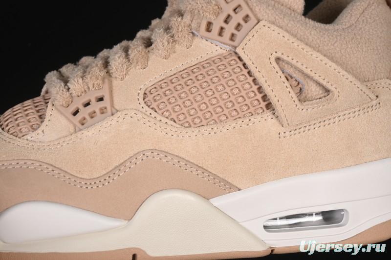 Nike Air Jordan 4 Retro Cozy Girl Warm Yellow Sneakers - HV0823-200