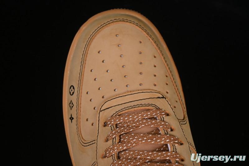 Nike Air Force 1 '07 Low LV Collaboration Wheat Print Casual Sneakers - DK0188-082