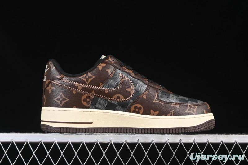 Nike Air Force 1 '07 Low LV Collaboration Coffee Gray Casual Sneakers - SC0601-563