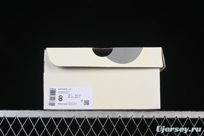 Nike Air Force 1 '07 Low Balenciaga Collaboration White Brown Casual Sneakers - YF9511-806