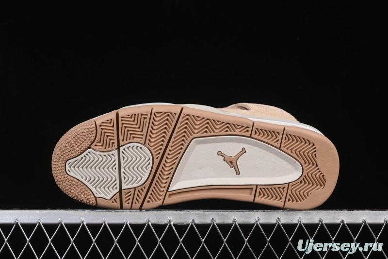 Nike Air Jordan 4 Retro Cozy Girl Warm Yellow Sneakers - HV0823-200