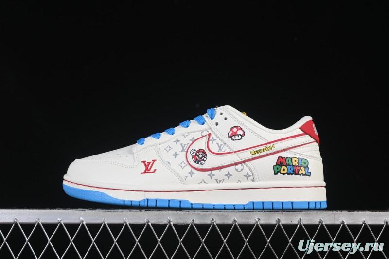 Nike SB Dunk Low Mario Triple Collaboration Custom Low-Top Casual Skate Shoes - SC0601-472