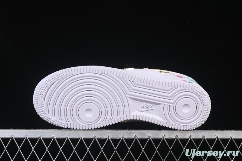 Nike Air Force 1'07 Low Four Hook Rainbow Cake Casual Sneakers - ZH0316-115