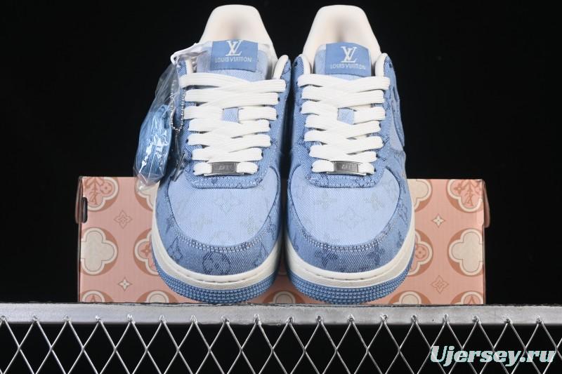 Nike Air Force 1 '07 Low LV Collaboration Light Blue Casual Sneakers - YF9511-823