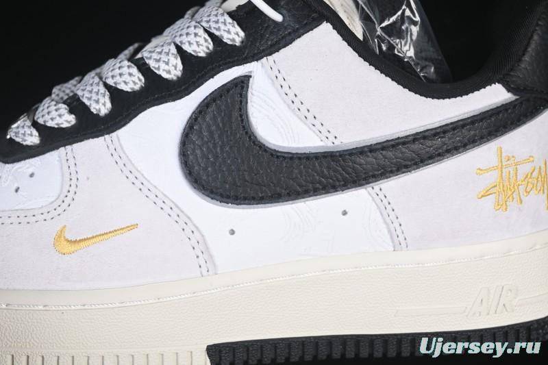 Nike Air Force 1'07 Low Casual Sneakers in White Black Gray - YF9511-805
