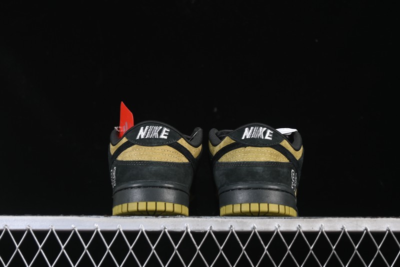 Nike Supreme Dunk SB Dunk Low Brown Yellow Casual Skate Shoes - HQ8487-300