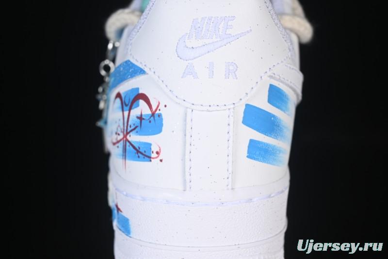 Nike Air Force 1 '07 Low Aries Hand-Painted Doodle Zodiac Series Casual Sneakers - 321-419