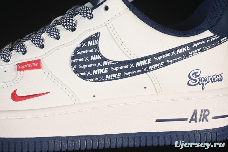 Nike Air Force 1'07 Low Collaboration Beige Camouflage Red Blue Hook Casual Skate Shoes - XD2588-609