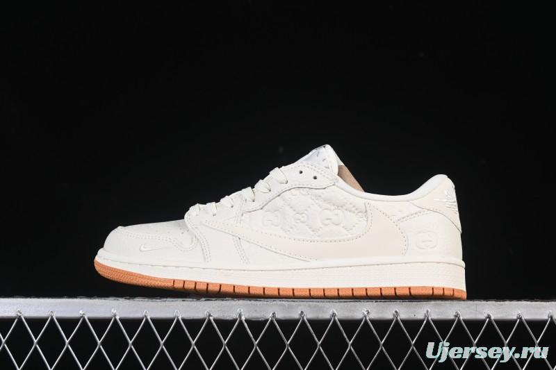 Nike Travis Scott x Fragment Design x Air Jordan 1 Low OG SP AJ1 Low-Top Casual Sneakers - LD2025-049