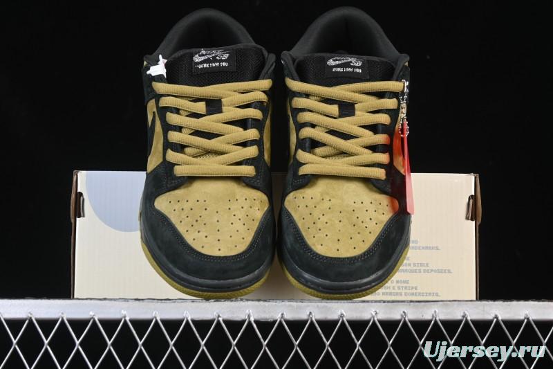 Nike Supreme Dunk SB Dunk Low Brown Yellow Casual Skate Shoes - HQ8487-300