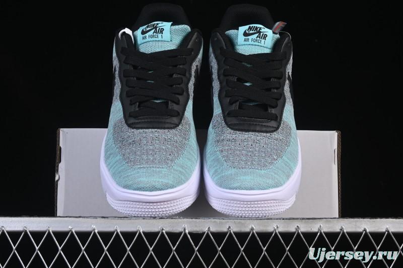 Nike Air Force 1'07 Low Flyknit Black Green Casual Sneakers - CI0051-600