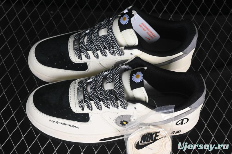 Nike Air Force 1 '07 Low G-Dragon Collaboration Daisy Beige Black Grey Casual Sneakers - QW5606-265