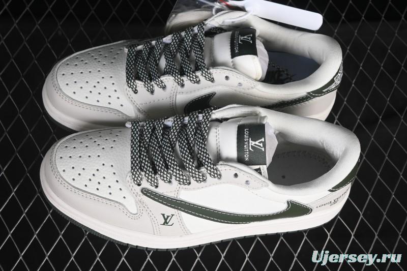 Nike Travis Scott x Fragment Design x Air Jordan 1 Low OG SP AJ1 Low Top Casual Sneakers - JW1188-150