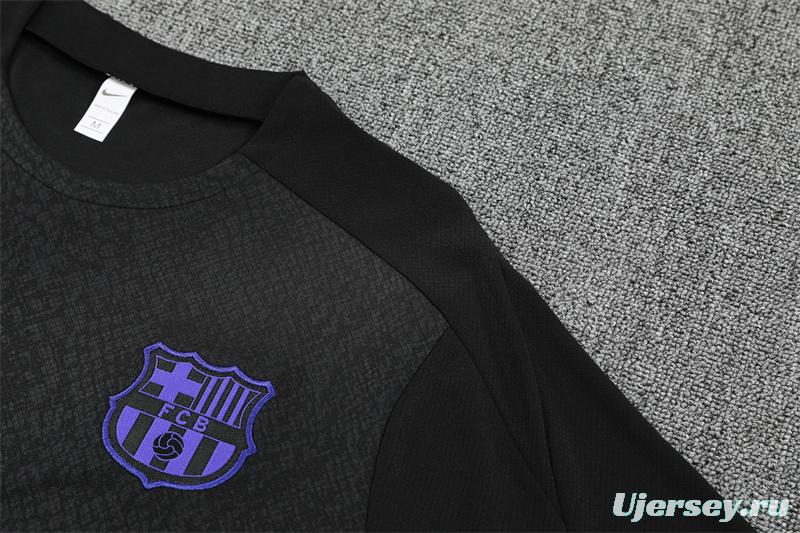 25/26 Barcelona Black Joint Edition with XS Short Sleeve+Soccer Shorts