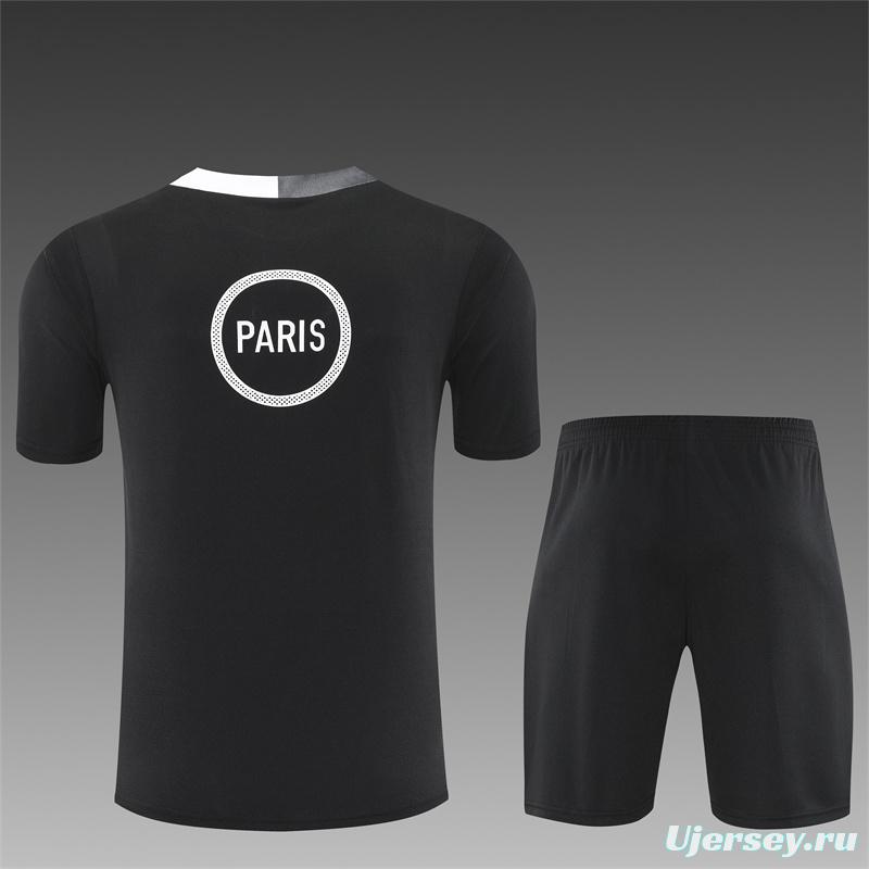 25/26 PSG Black T90 with XS Short Sleeve+Soccer Shorts
