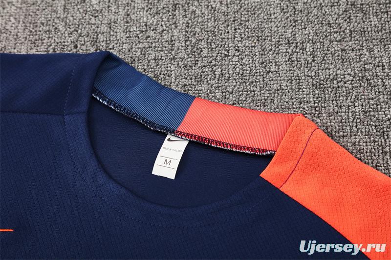 25/26 Barcelona Royal Blue T90 Short Sleeve Jersey+Shorts with XS