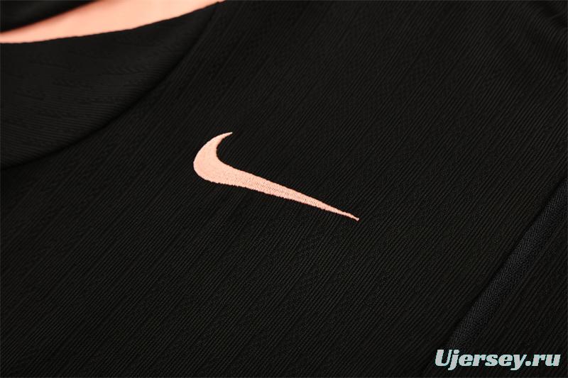 Player Version 25/26 France Black Half Zipper Jacket+Long Pants