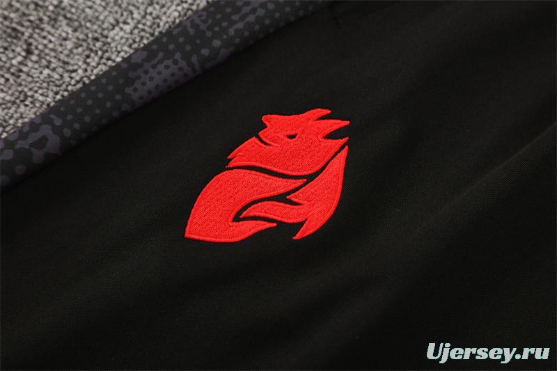 25/26 AC Milan Green Camouflage Half Zipper Jacket+Long Pants