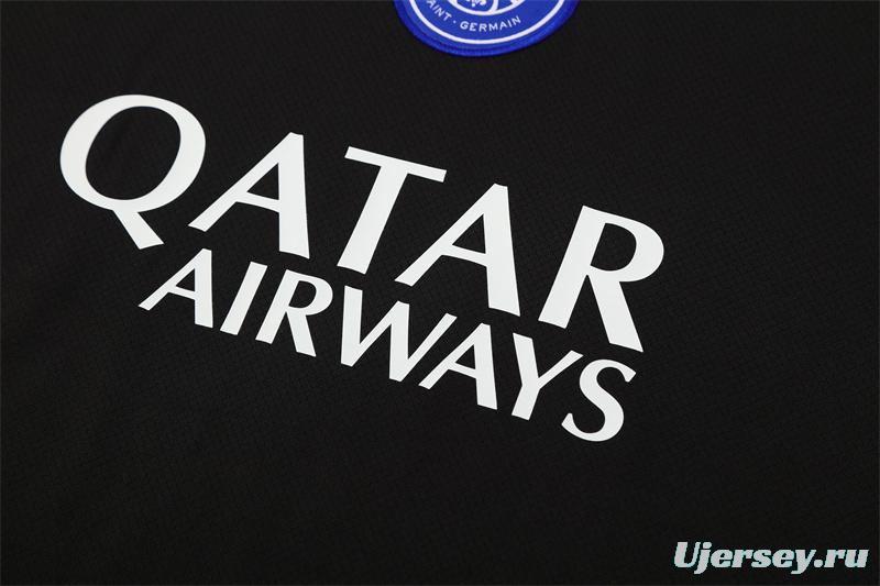 25/26 PSG Black T90 with XS Short Sleeve+Soccer Shorts