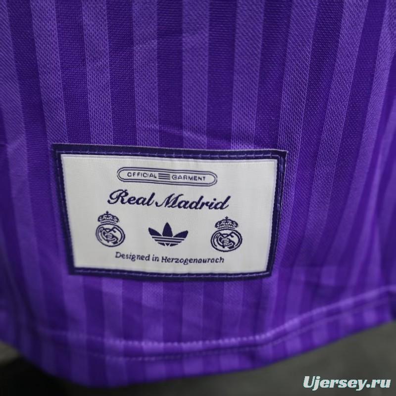 Player Version 25/26 Real Madrid Purple Adidas Original Casual Jersey