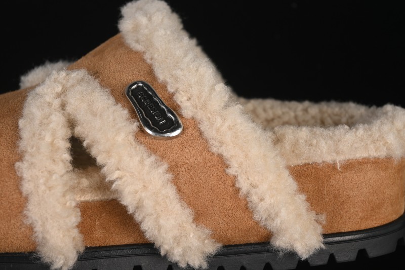 GG-CC Autumn Winter Felt Casual Slides - G25Y9084B