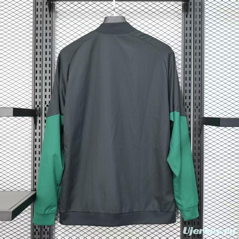 Player Version 2025 Mexico Black/Green Windbreaker (with Inner Lining)