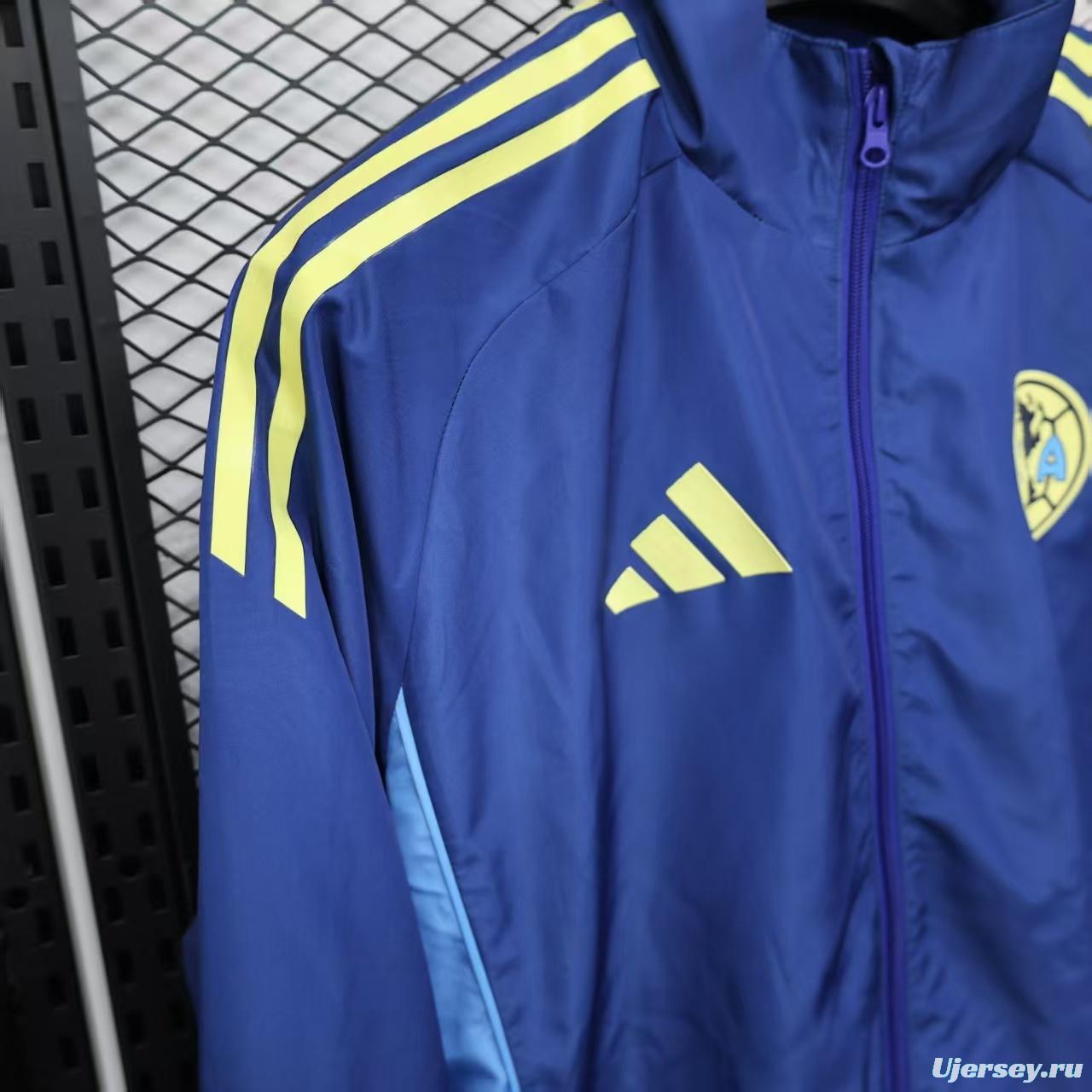 25/26 Club America Blue Windbreaker (with Inner Lining)