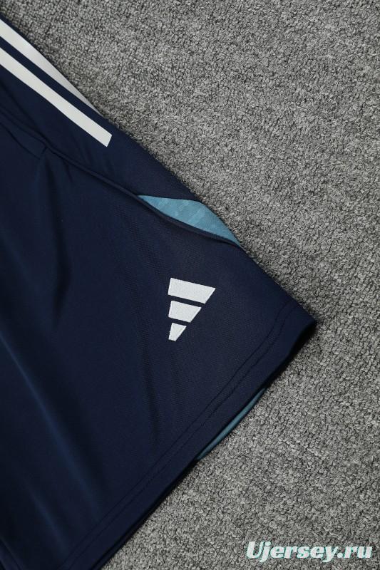 25/26 Real Madrid Navy Short Sleeve Jersey+Shorts