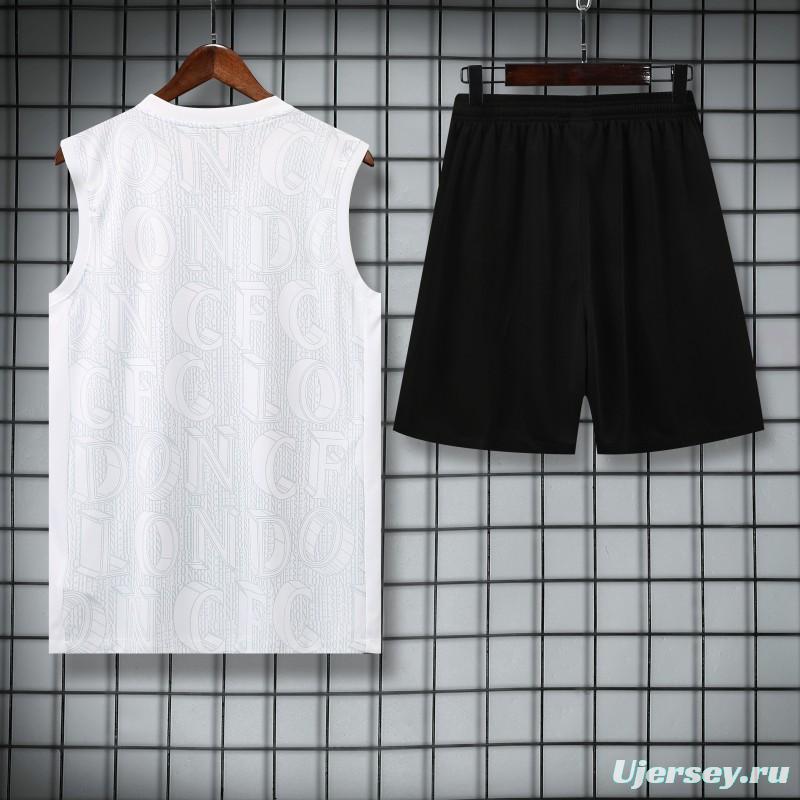 25/26 Chelsea White Vest Jersey+Shorts