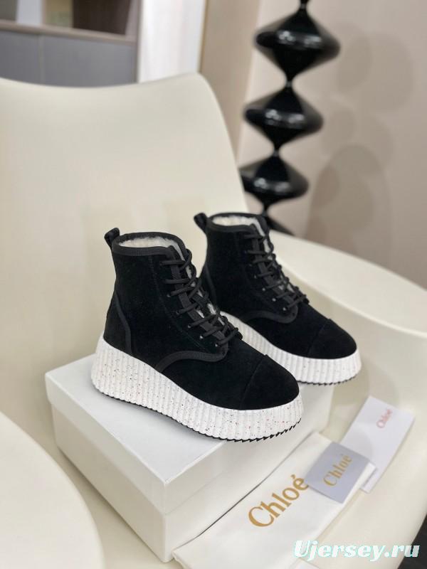 Chloe 2025 SS New Snow Boots with Imported Suede and Genuine Wool - LY00350