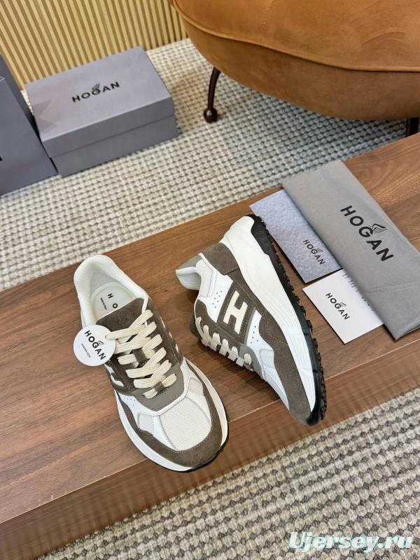 Hogan H-STRIPES Series Couple Thick Sole Dad Shoes Leisure Sneakers - LY00370/LY00380