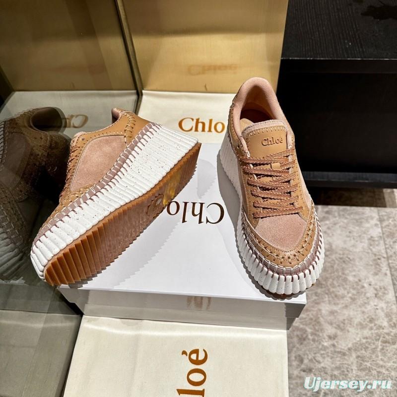 Chloe 2025/SS Hand-Stitched Mark Line Casual Shoes - LY00350