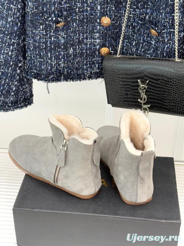 ALAIA Minimalist Side Zipper Retro Snow Boots - KFY00320