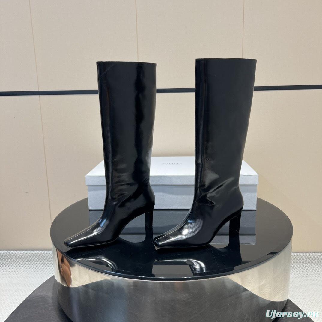 Khaite 2025 SS Square Toe Slip-On High Boots - KFY00490