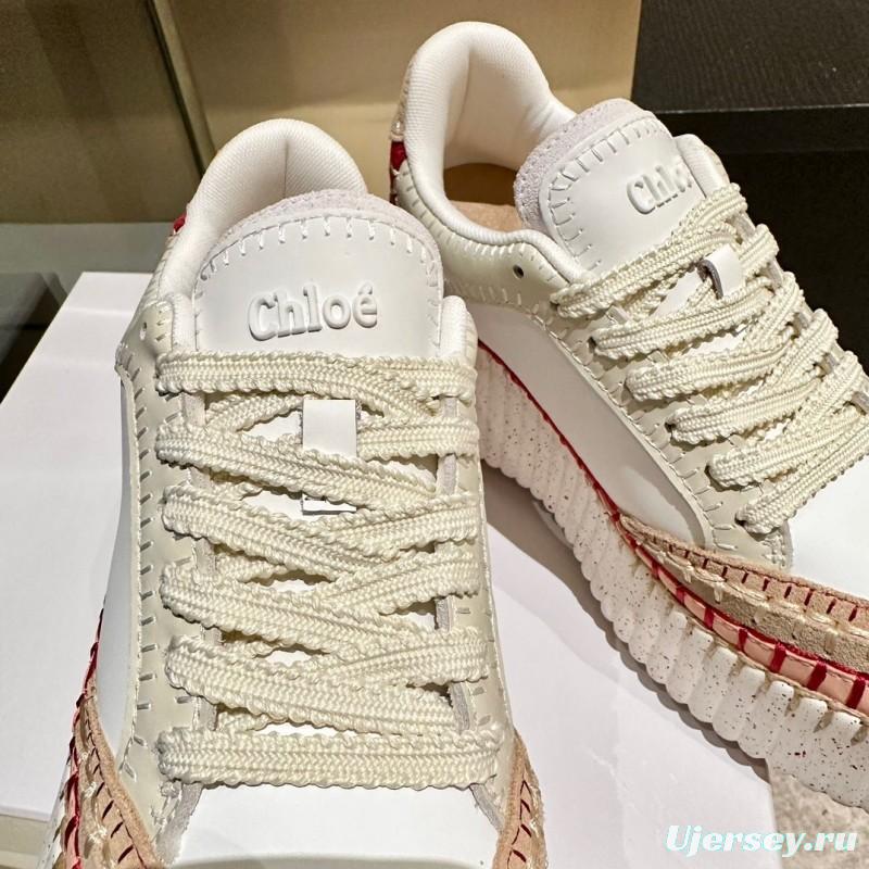 Chloe 2025/SS Hand-Stitched Mark Line Casual Shoes - LY00350