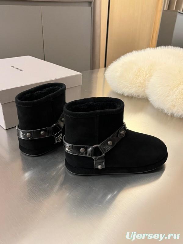 Balenciaga 2025 SS Buckle Rivet Snow Boots - LY00300