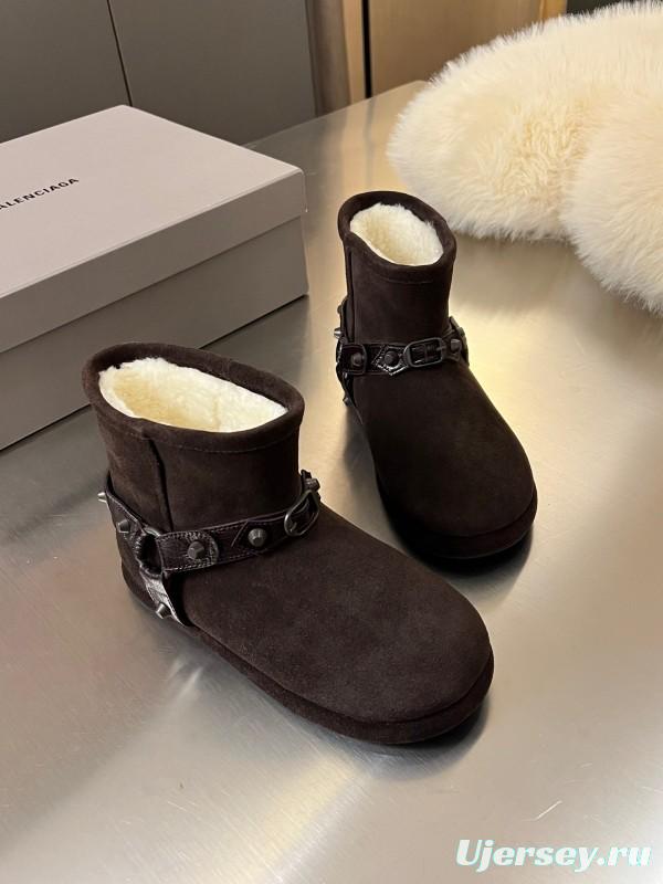 Balenciaga Fall Winter New Buckle Studded Snow Boots - LY00300