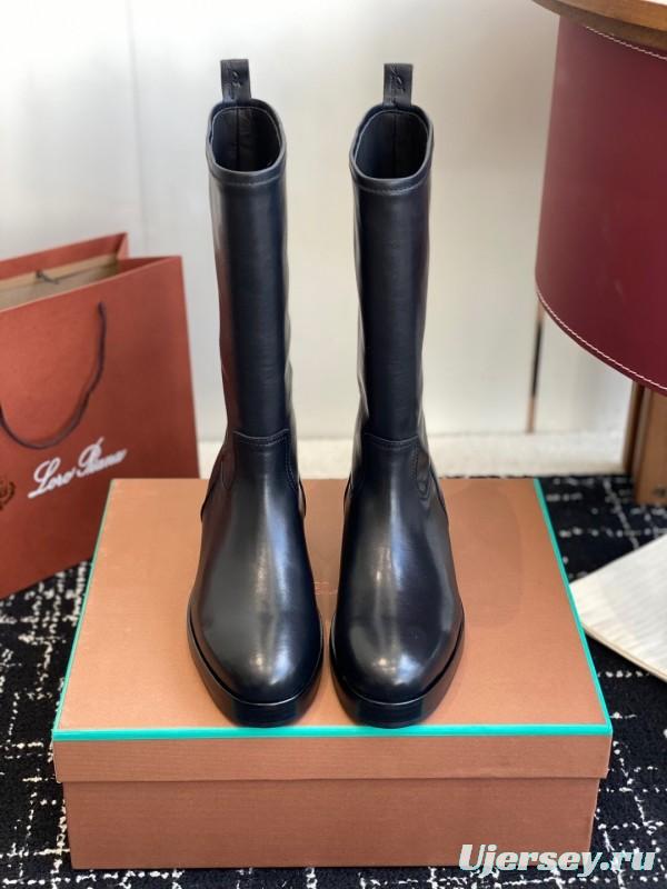 Brunello Cucinelli Classic Spring BC Calfskin High-Top Thick Sole Equestrian Boots - KFY00450