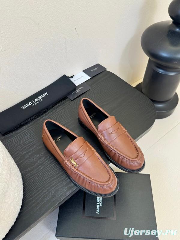 Saint Laurent Classic Loafer Leather Shoes - KFY00350