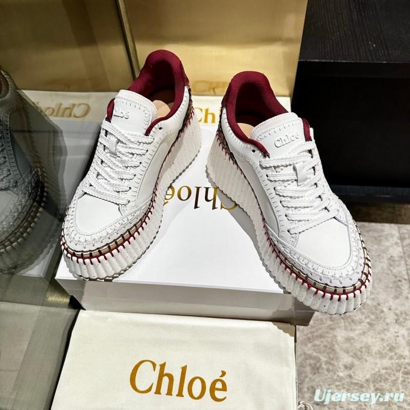 Chloe 2025/SS Hand-Stitched Mark Line Casual Shoes - LY00350