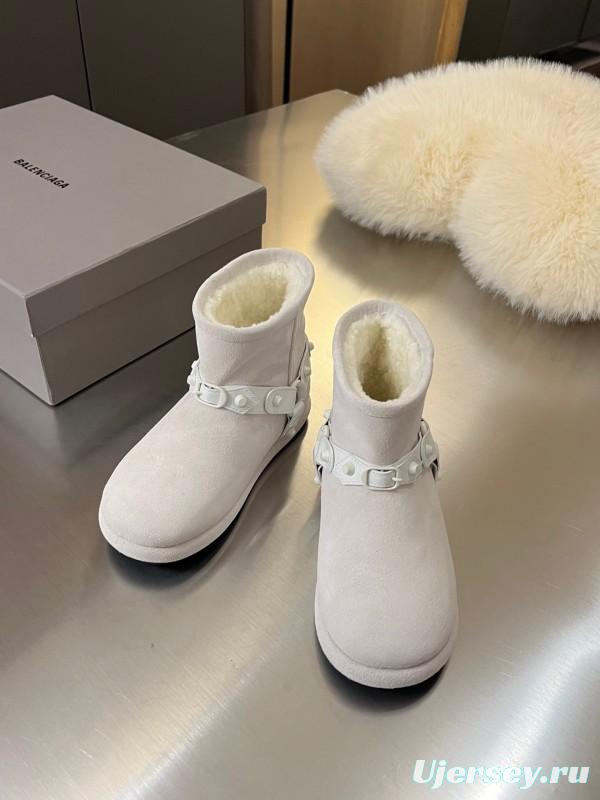 Balenciaga Fall Winter New Buckle Studded Snow Boots - LY00300