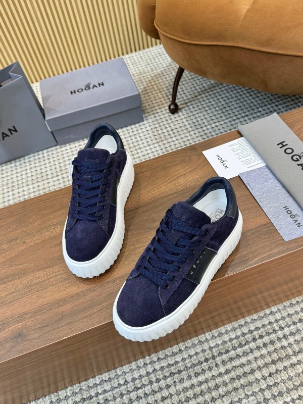 Hogan H-STRIPES Series Couple Thick Sole Biscuit Sneakers Urban Leisure Shoes - AS00310