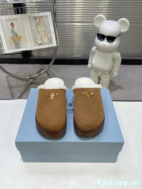 Prada Spring/Summer 2025 Iconic Shearling Slippers - KFY00280