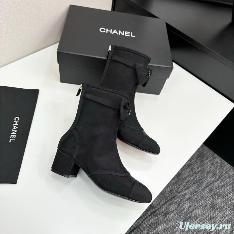 Chanel 2025 SS Classic Bow Ankle Boots - LY00