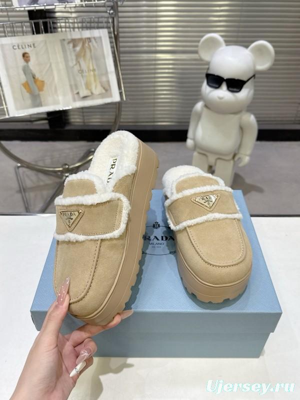Prada Spring-Summer 2025 Runway Fur Slippers - KFY00280