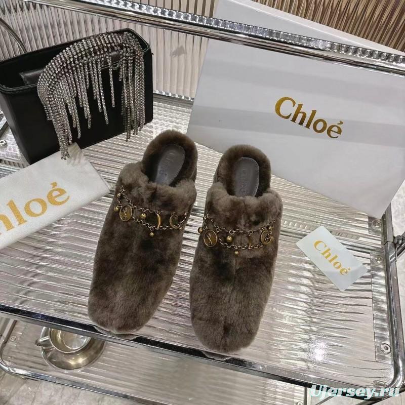 Chloe 2025/SS Genuine Fur Slides - LY00320