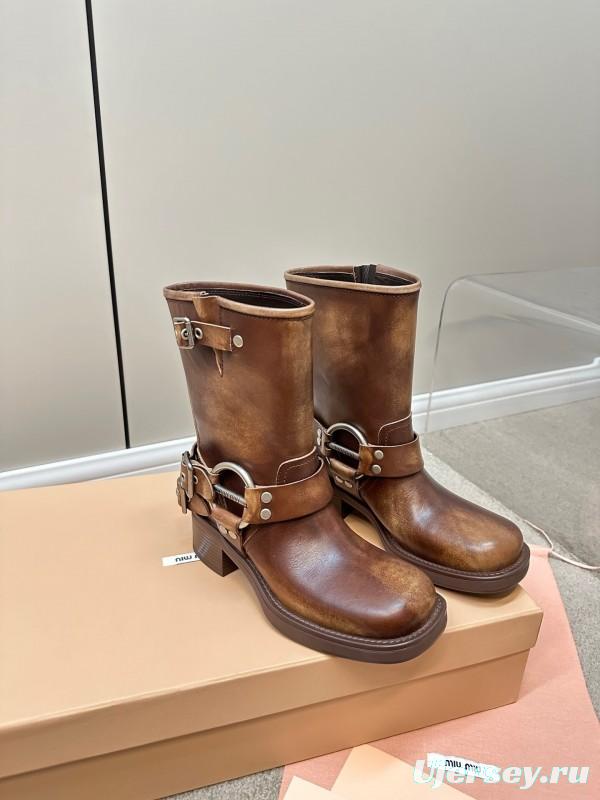 Miu Miu Fall/Winter 2025 Limited Edition Punk Style Martin Boots - LY00500