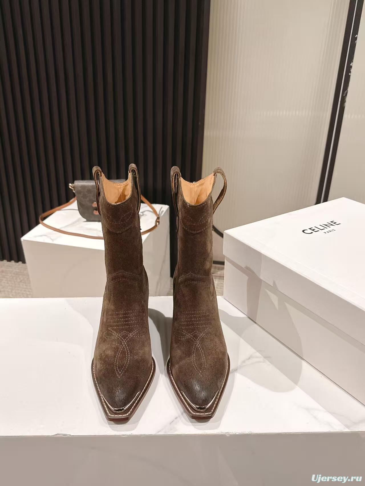 CELINE 2025 SS Fashion Boots with Arch of Triumph Logo - LY00440