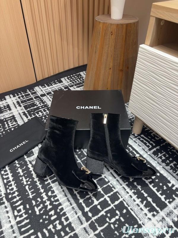 Chanel 2025/SS Bow CC Crystal Buckle Ankle Boots - LY00340/LY00350