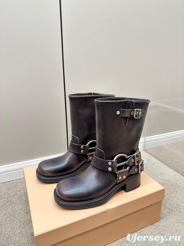 Miu Miu Fall/Winter 2025 Limited Edition Punk Style Martin Boots - LY00500